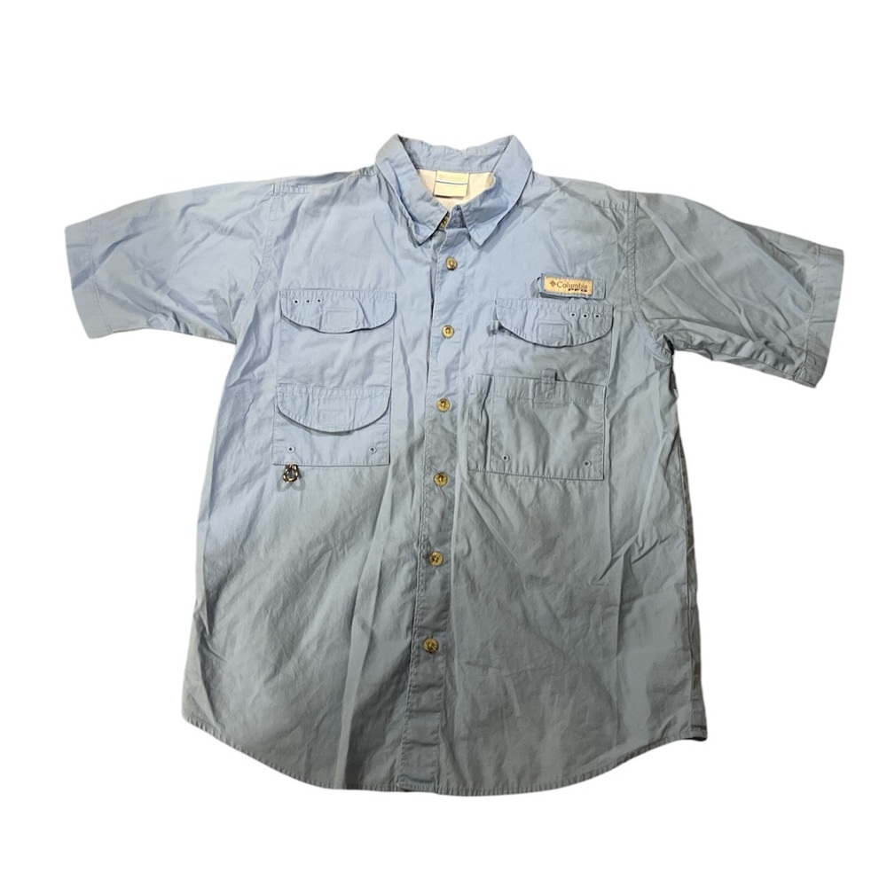 Boys size large Columbia Fishing Shirt, light blue